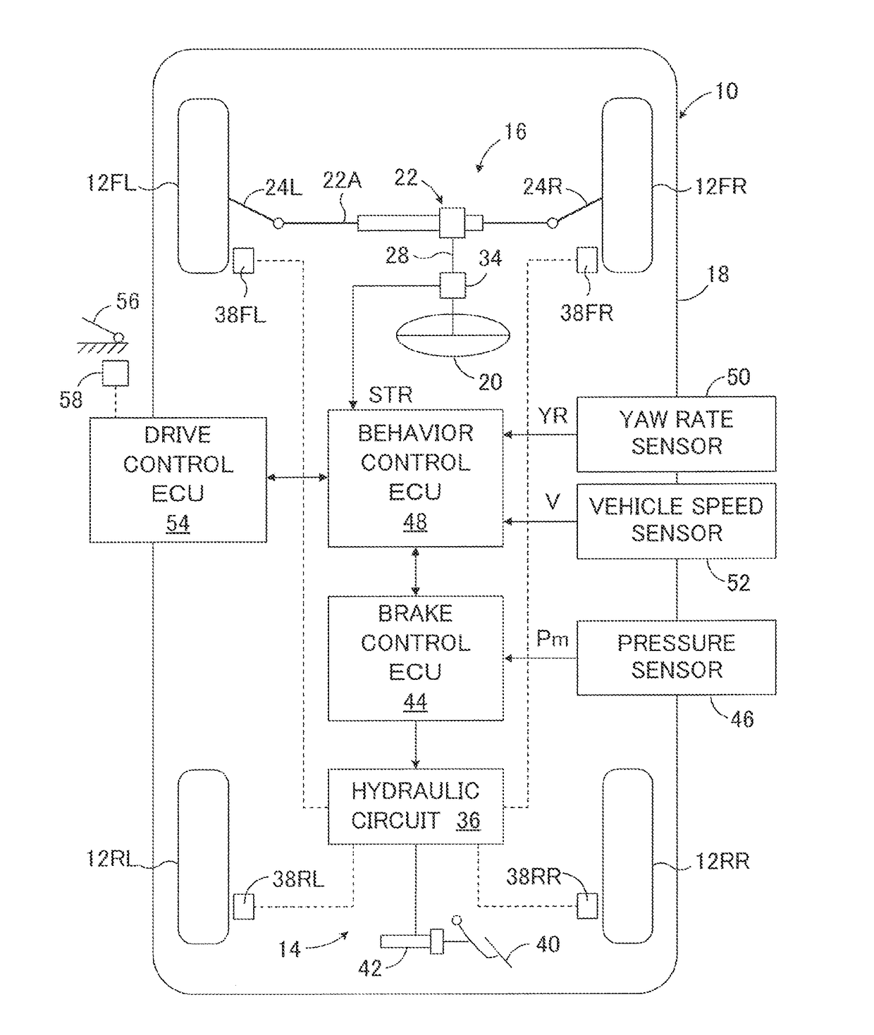 Behavior control apparatus for vehicle