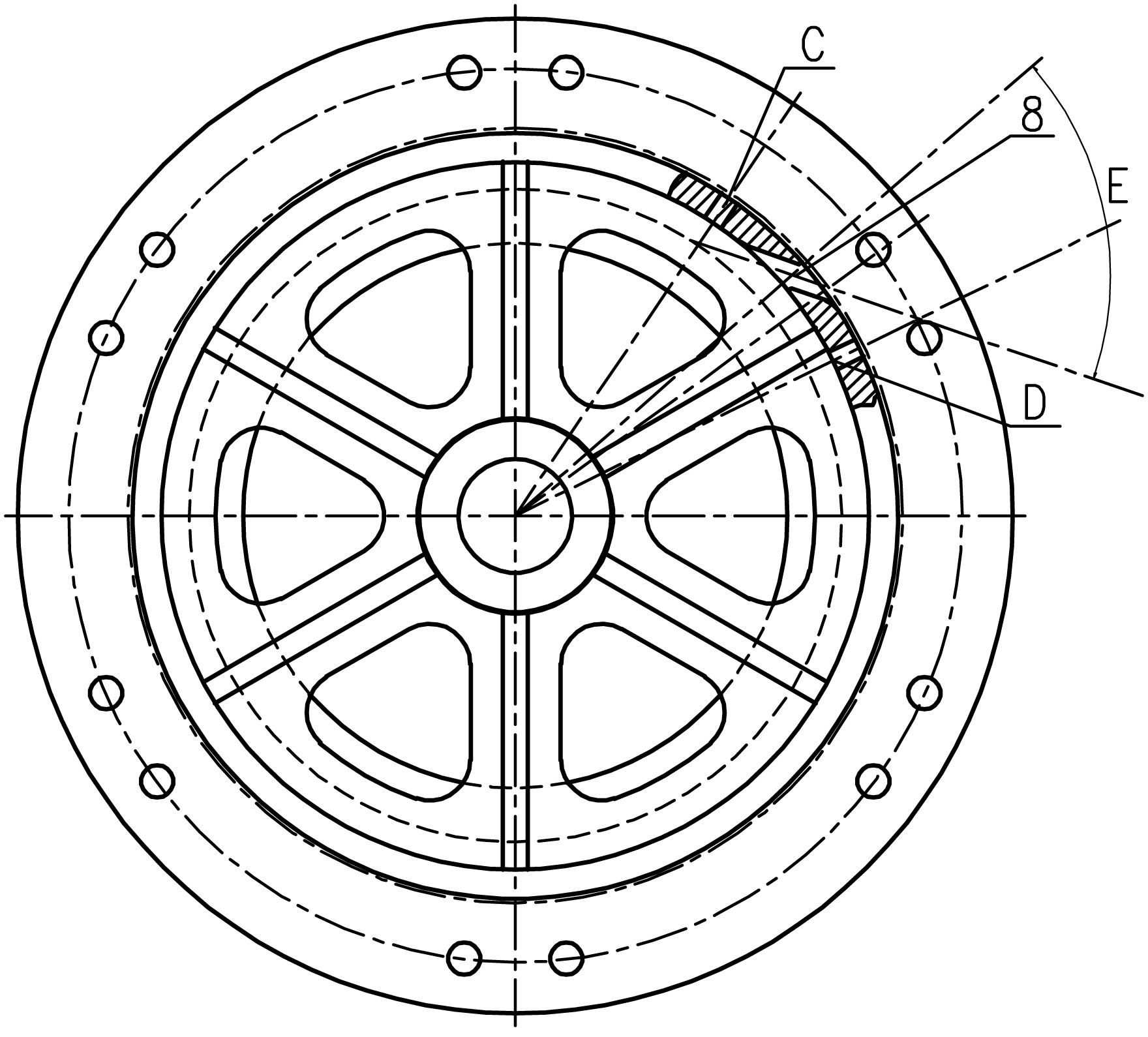 Inner-wall rope-pressing cable drum