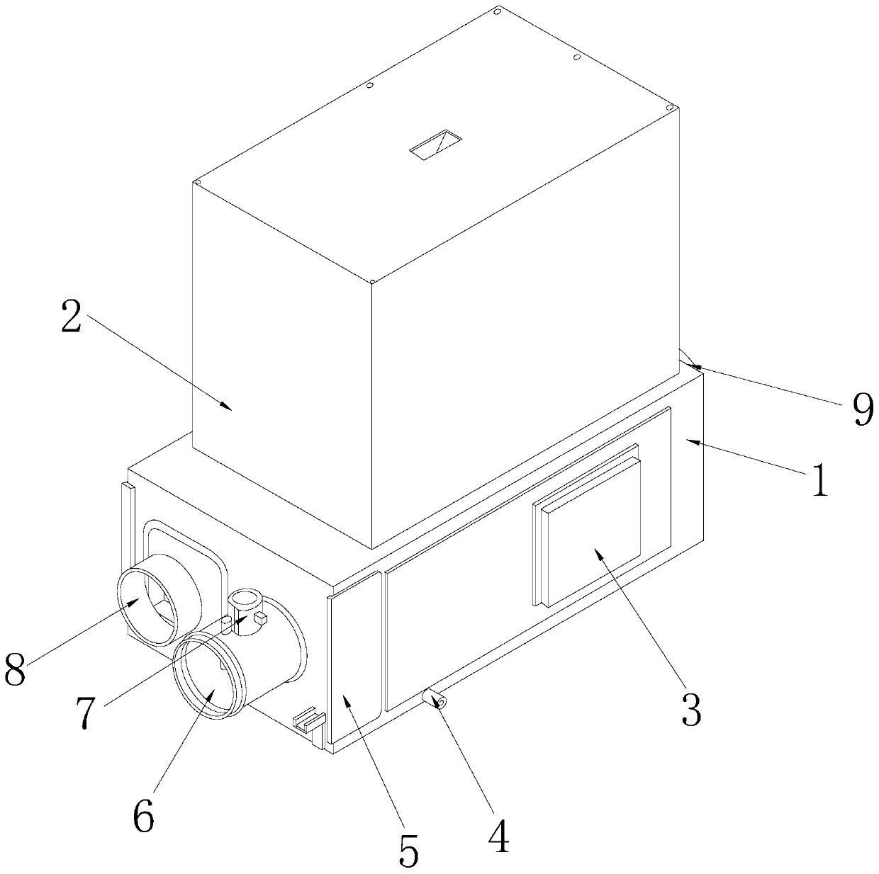 Wall-mounted fresh air conditioner all-in-one machine with dust magnetization protection function