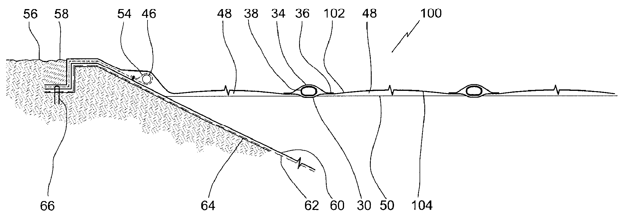 Method of securing elongated objects to a floating cover