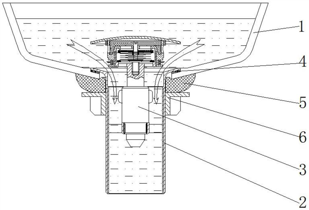 Drainer with overflow function