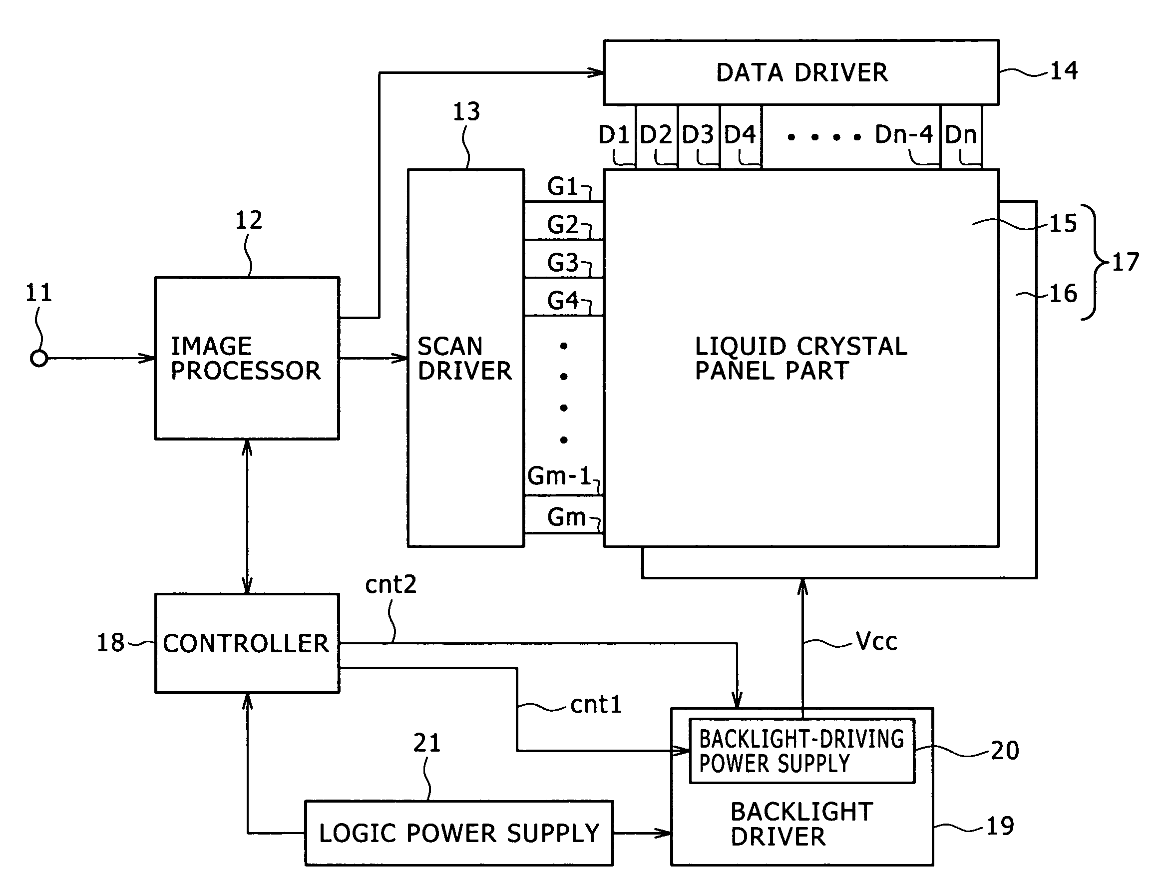 Drive device for light emitting diode element, light source device, and display