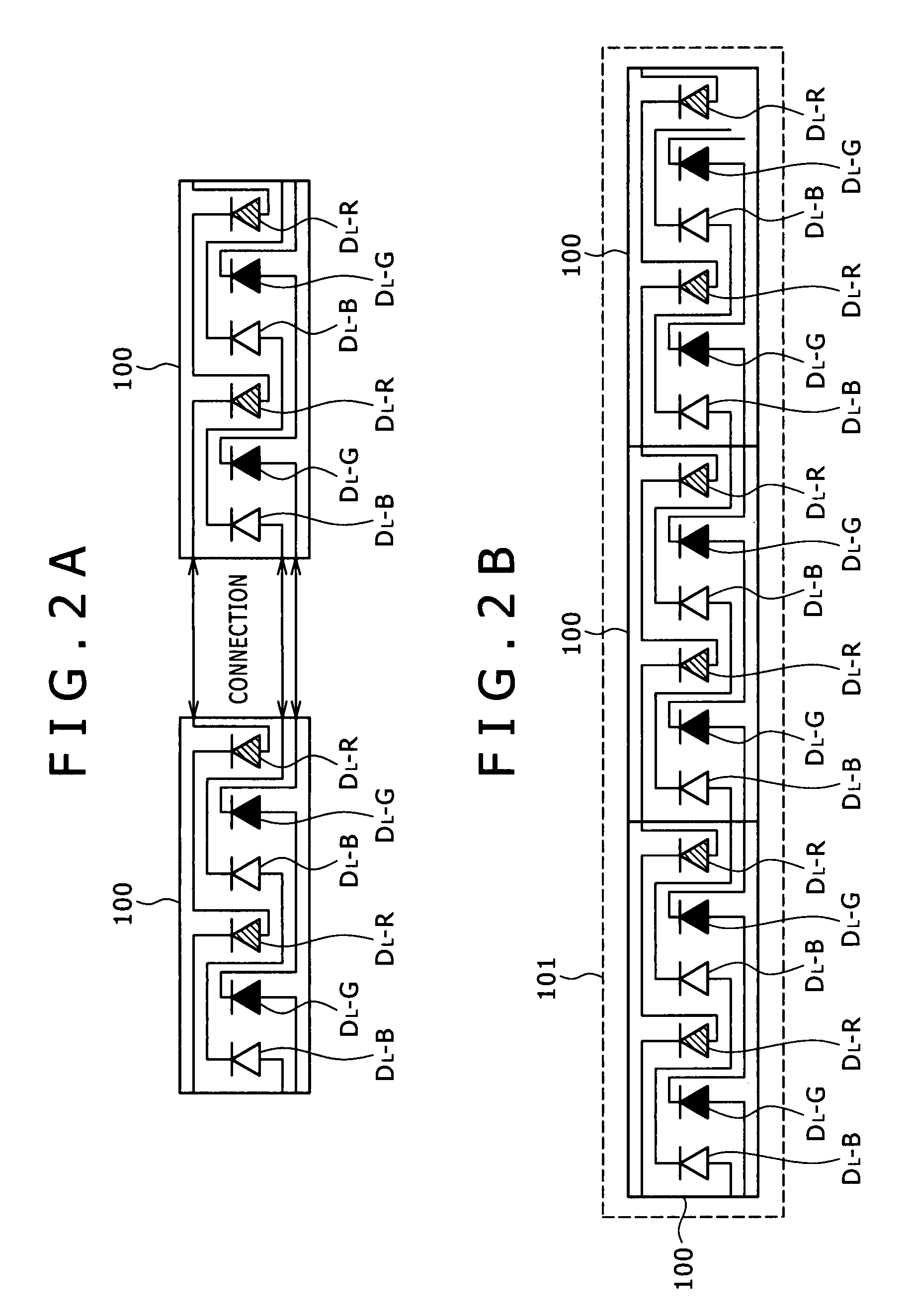 Drive device for light emitting diode element, light source device, and display