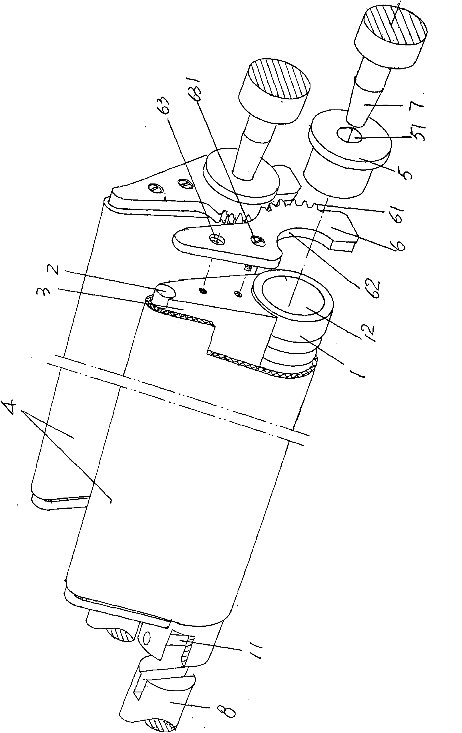 Braided fabric synchronous dragging device of auxiliary roller mechanism of computer-controlled flat knitting machine