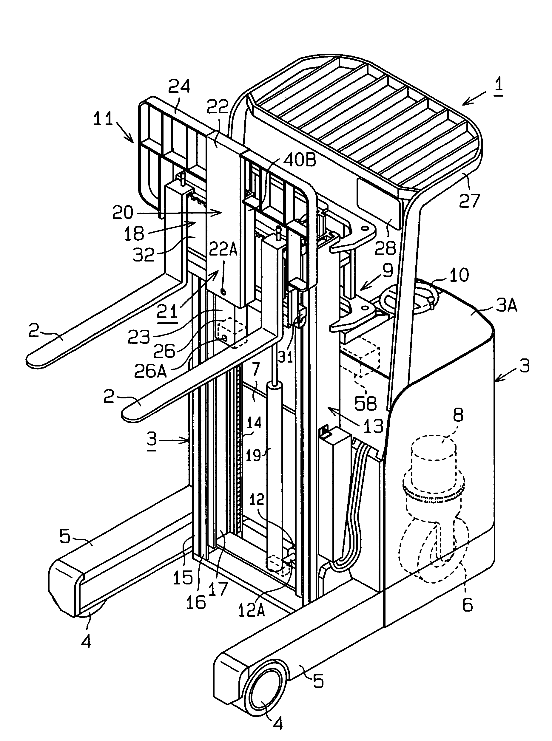 Camera lifting apparatus and cargo handling operation aiding apparatus in industrial vehicle and industrial vehicle