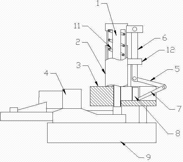 Water pump casing pin assembling device