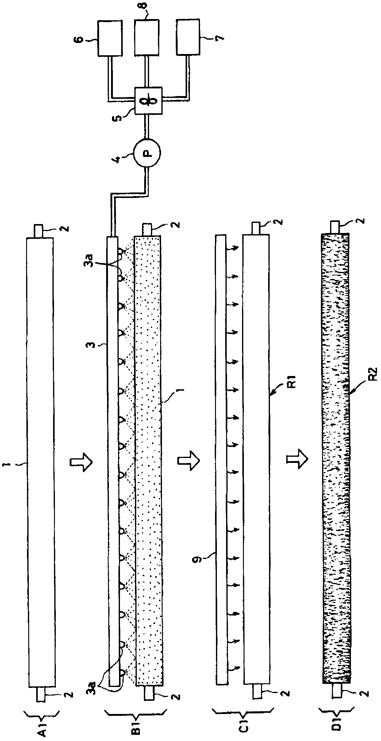 Rubbing roller and manufacturing method thereof