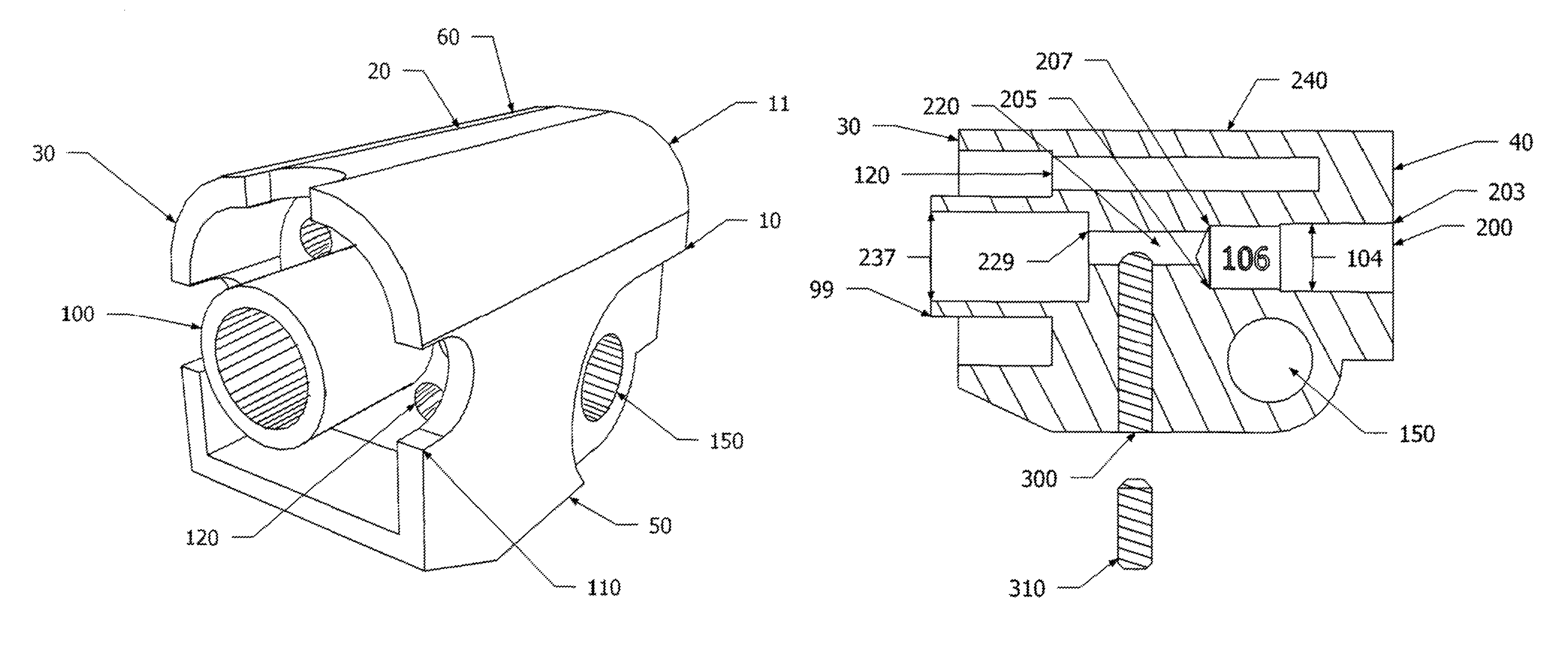 Blank chamber and housing