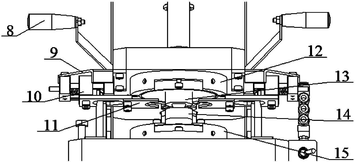 Mold core taking and placing device