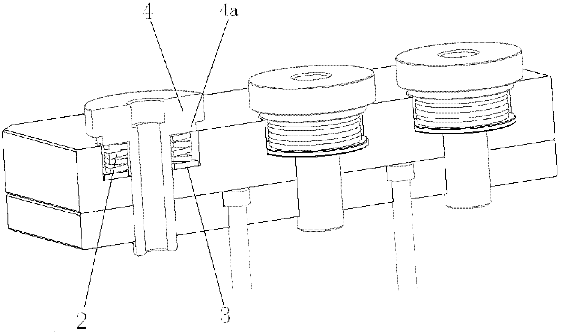 Ejection mechanism of fixed die push plate