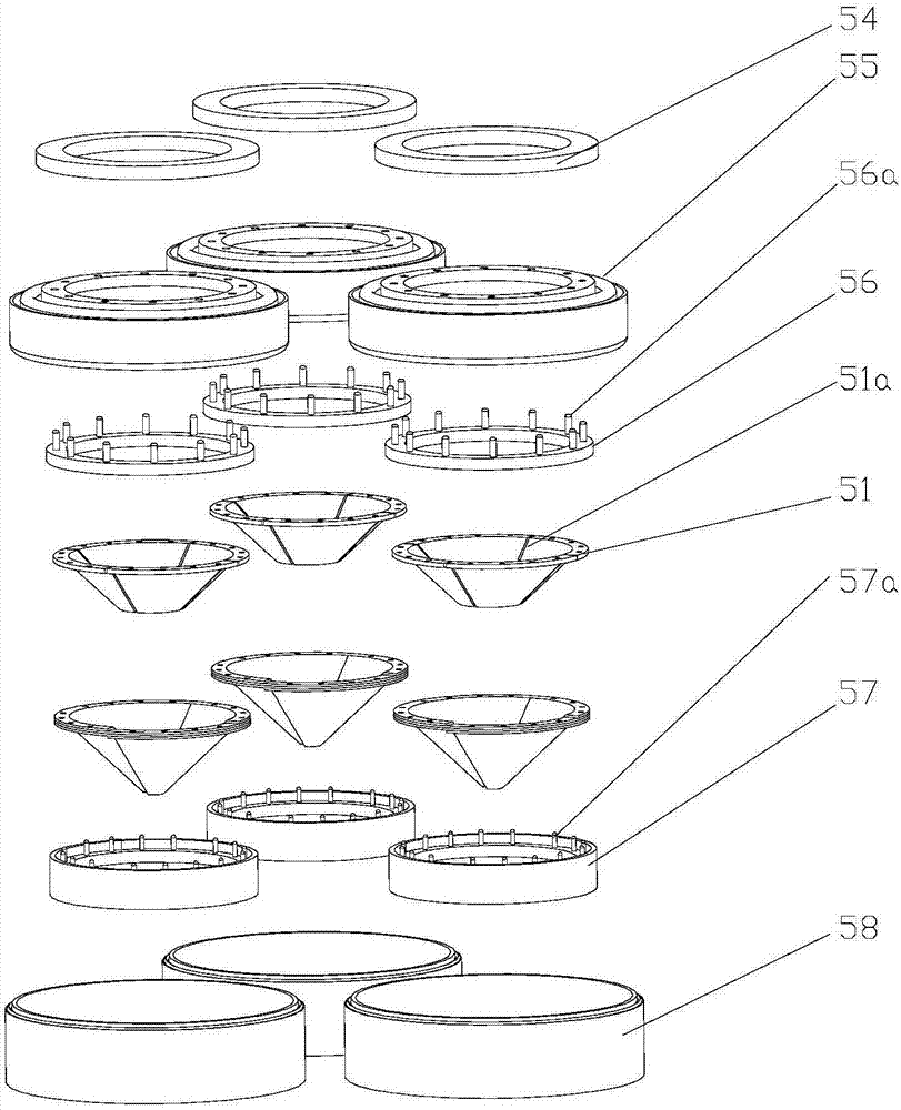 Single-hole multichannel rotatable operating device of laparoscope