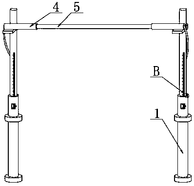 Adjustable high jump pole