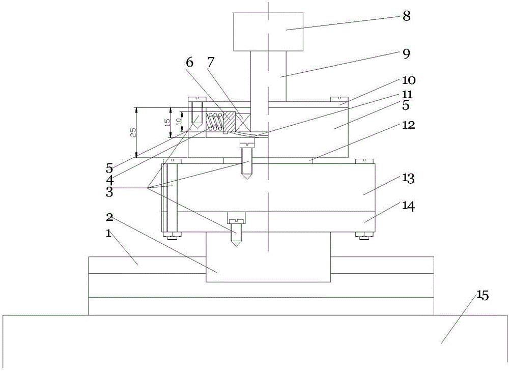 Test device and detection method for detecting comprehensive performance degradation of rolling linear guideway pair