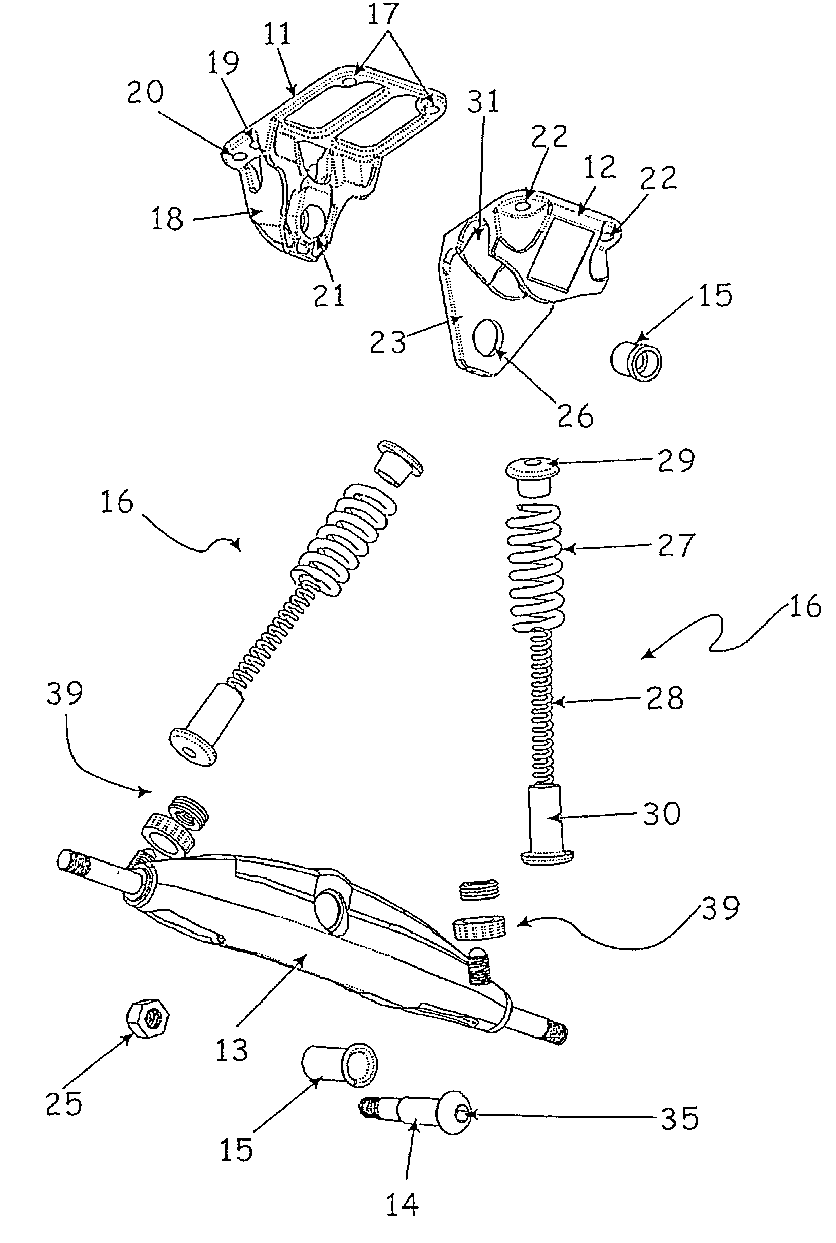 Turning frame for skateboard