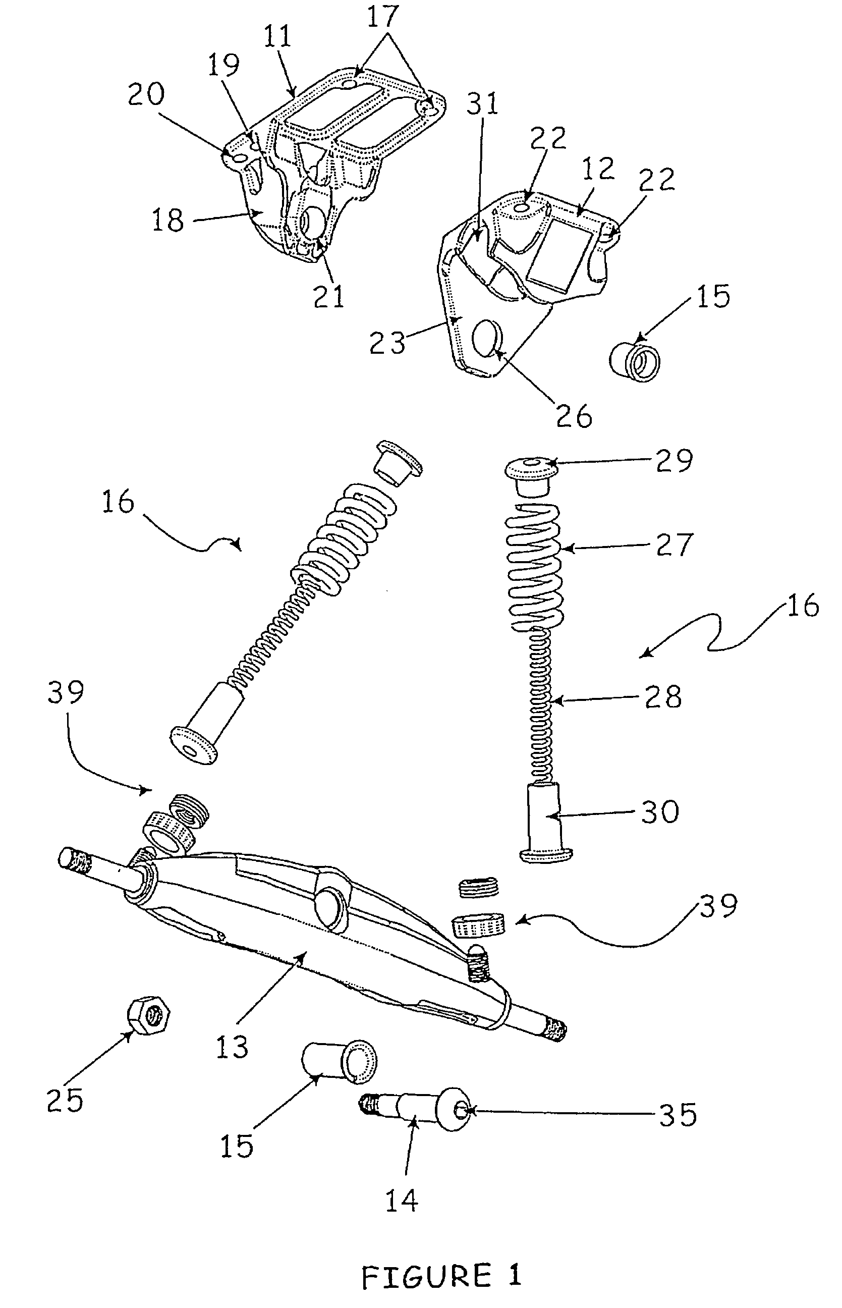 Turning frame for skateboard