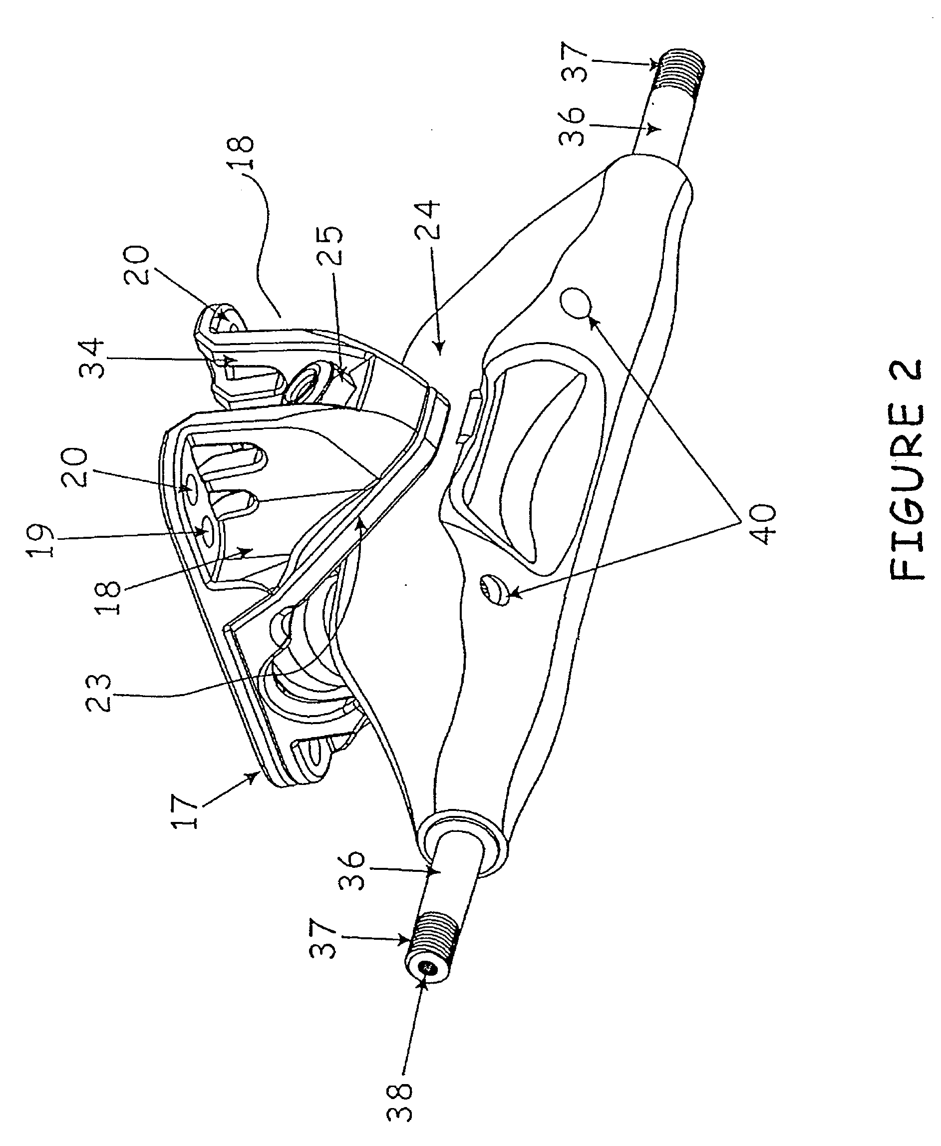 Turning frame for skateboard