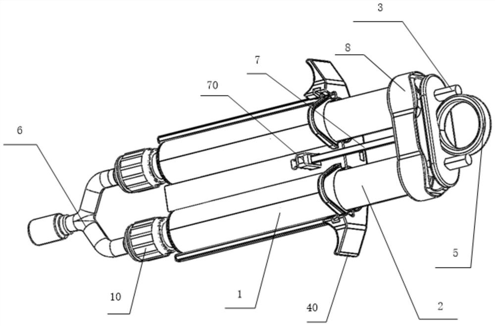 Tissue glue applying device