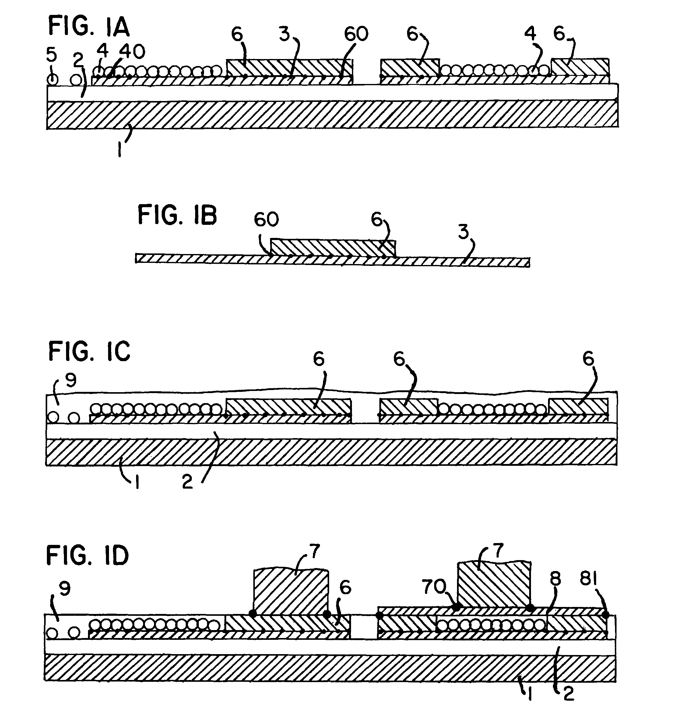 Multi-part electrodes for a heater layer