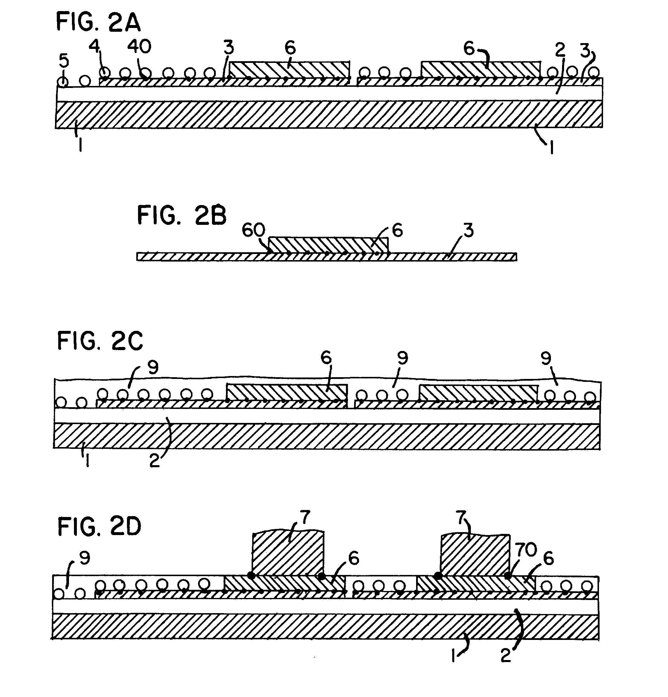 Multi-part electrodes for a heater layer