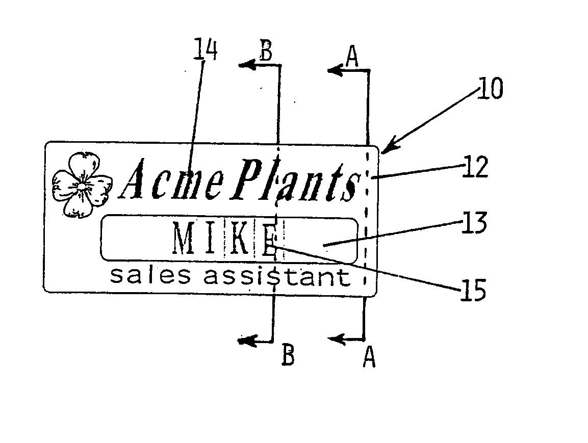 Portable display for personal information