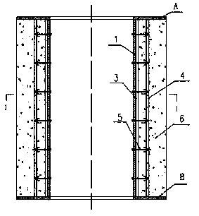 steel reinforced concrete well wall