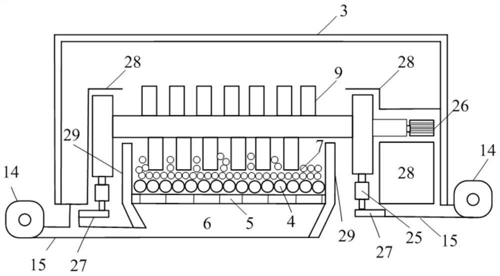 High-temperature steel slag bottom blowing air cooling crushing waste heat recovery device and method