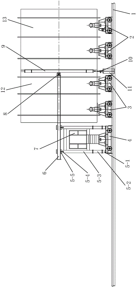 Assembly device for pressure steel pipes