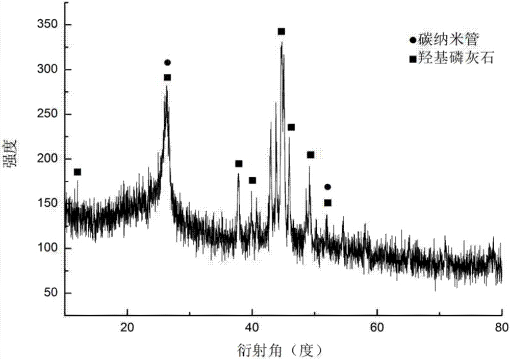 Preparation method of collagen cladded carbon nano-tube composite material