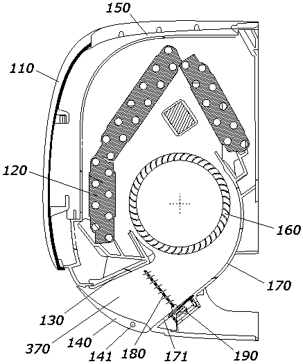 Air conditioner indoor unit and full-space air supplying device thereof