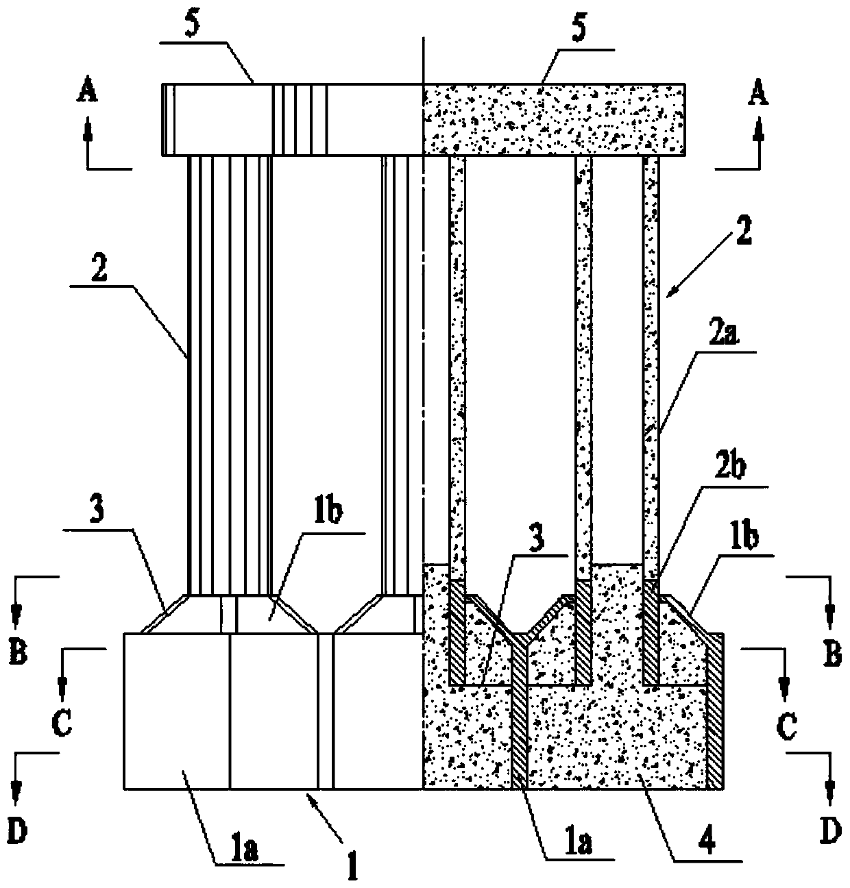 Air floating type deepwater setting foundation and construction method thereof