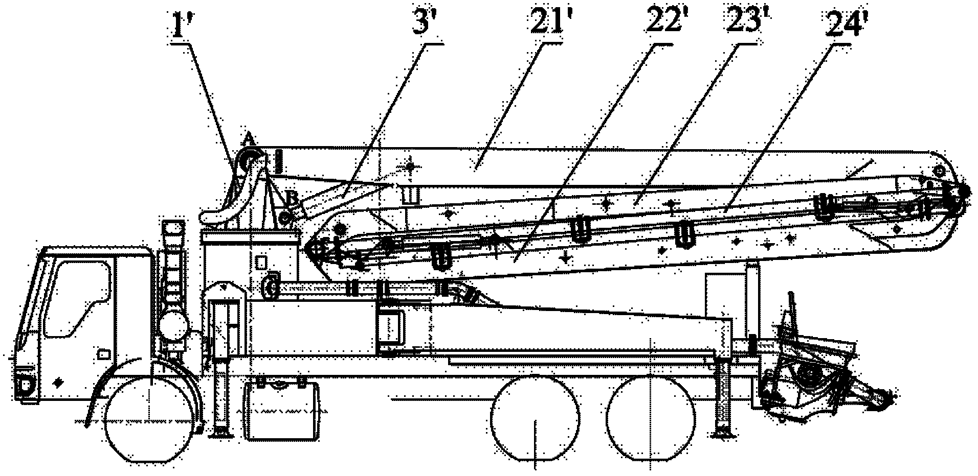 Boom device and concrete pump truck