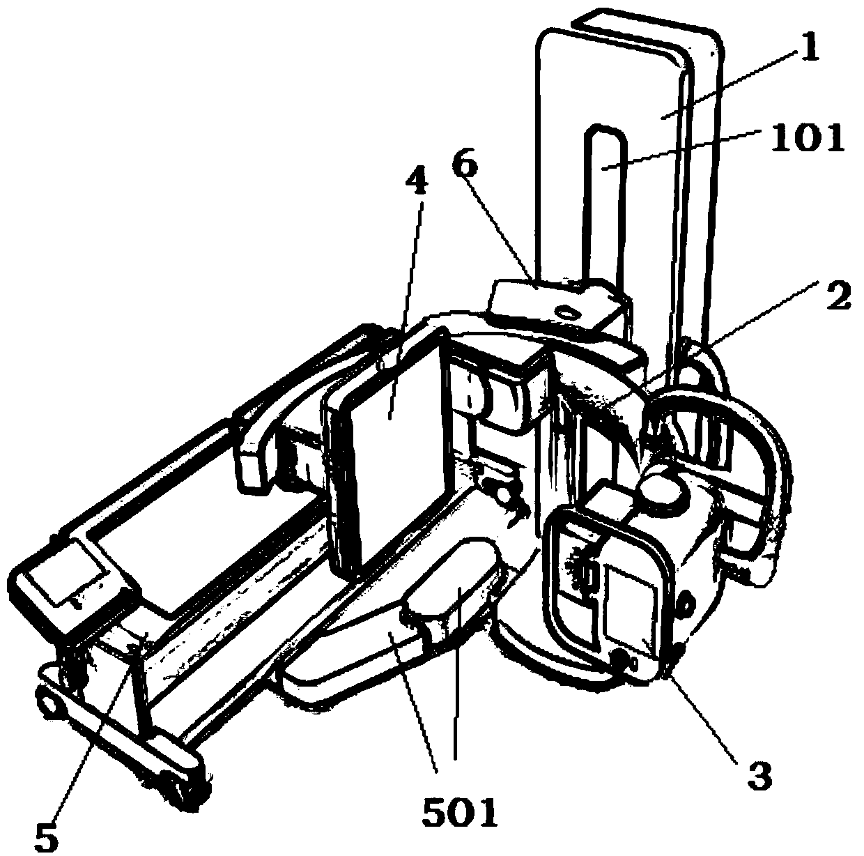 Multifunctional examination equipment integrated with medical digital X-ray photography system