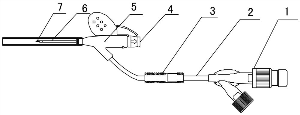 Positive pressure remaining needle