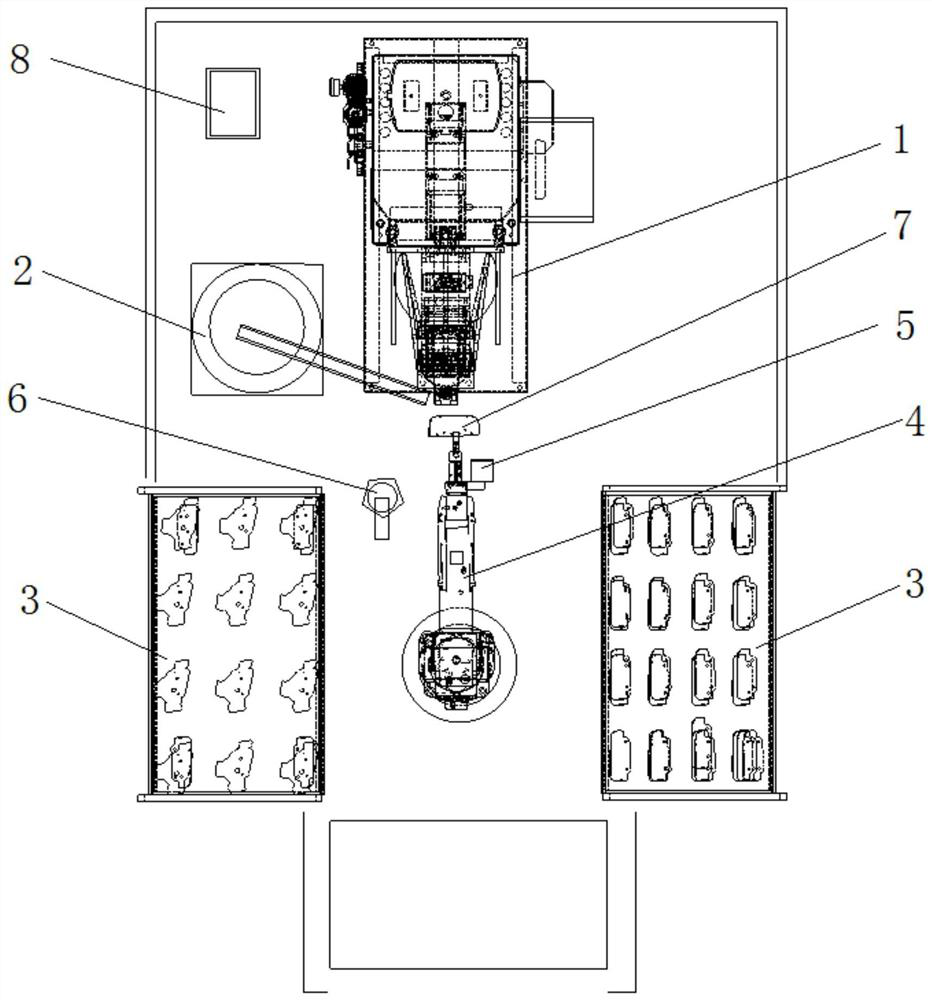 Automobile body projection welding workstation based on 2D visual guidance