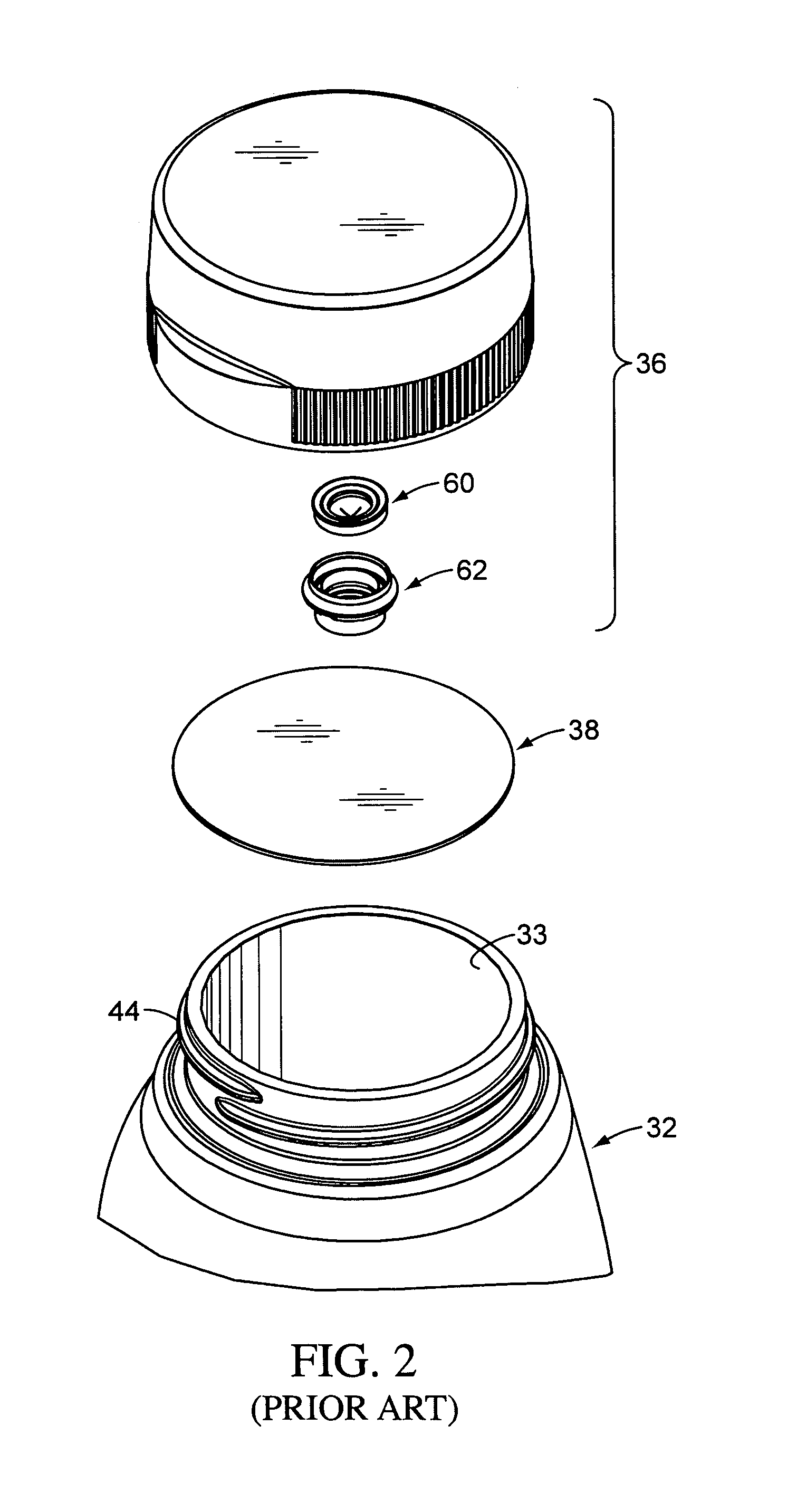 Packaging process employing a closure orifice seal vent