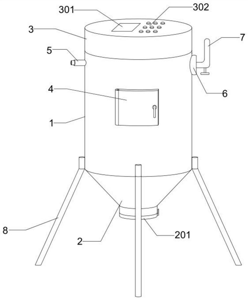 Coffee high-temperature processing pre-fermentation device