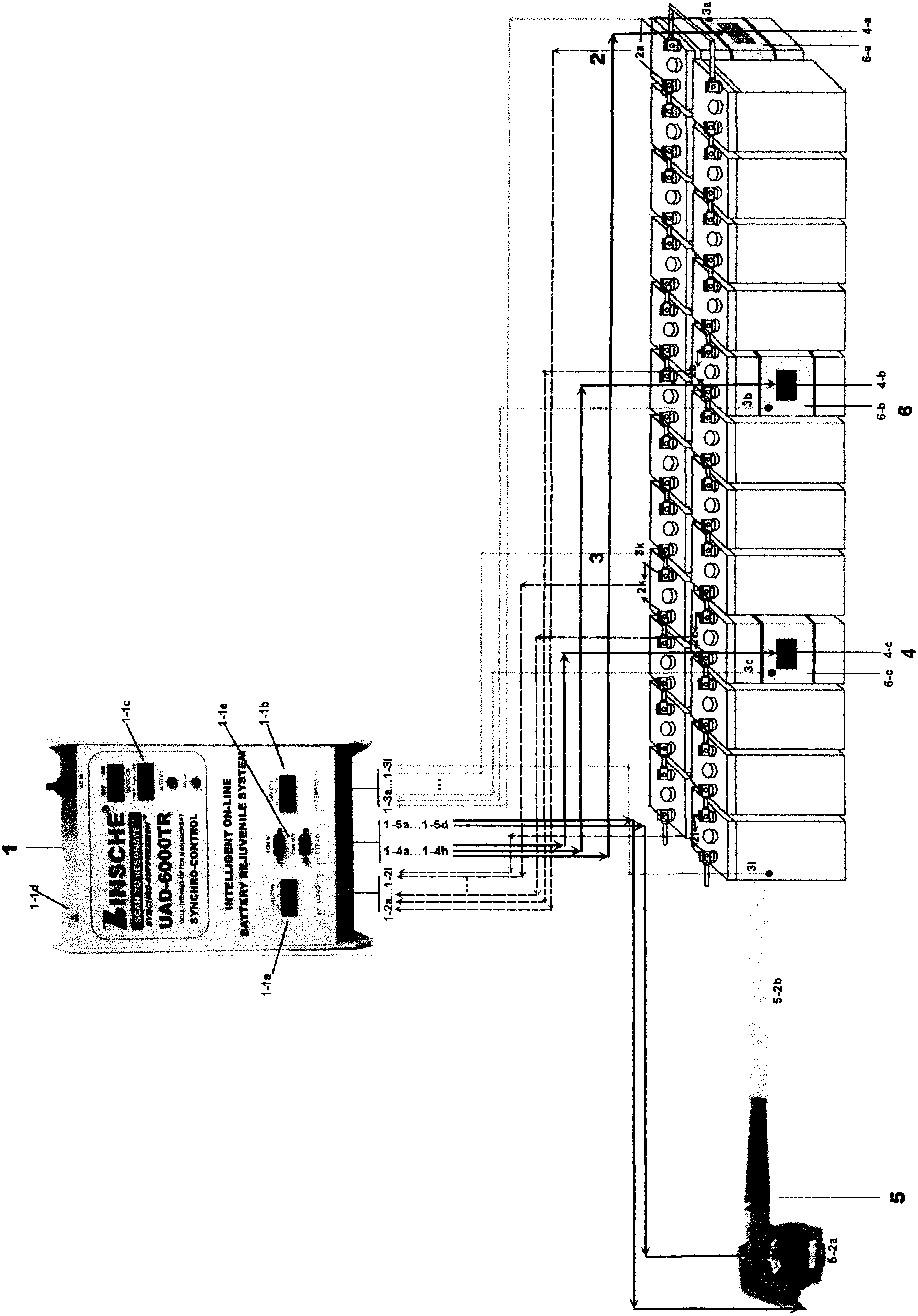 Device and method for online maintenance of storage battery in temperature difference control mode