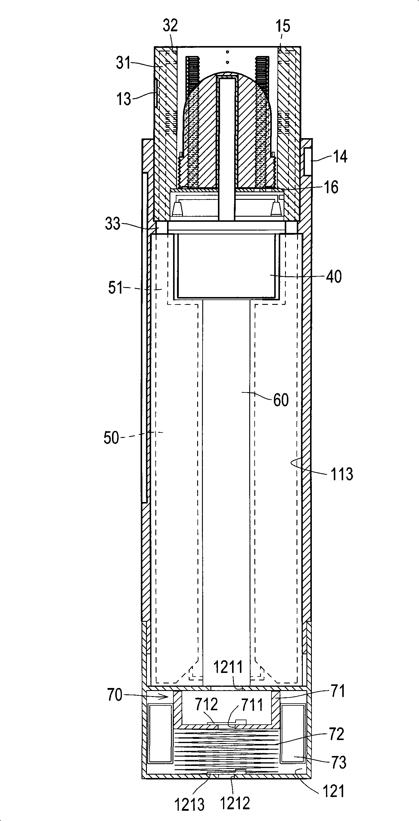 Rotating cylinder type random material output mixing device