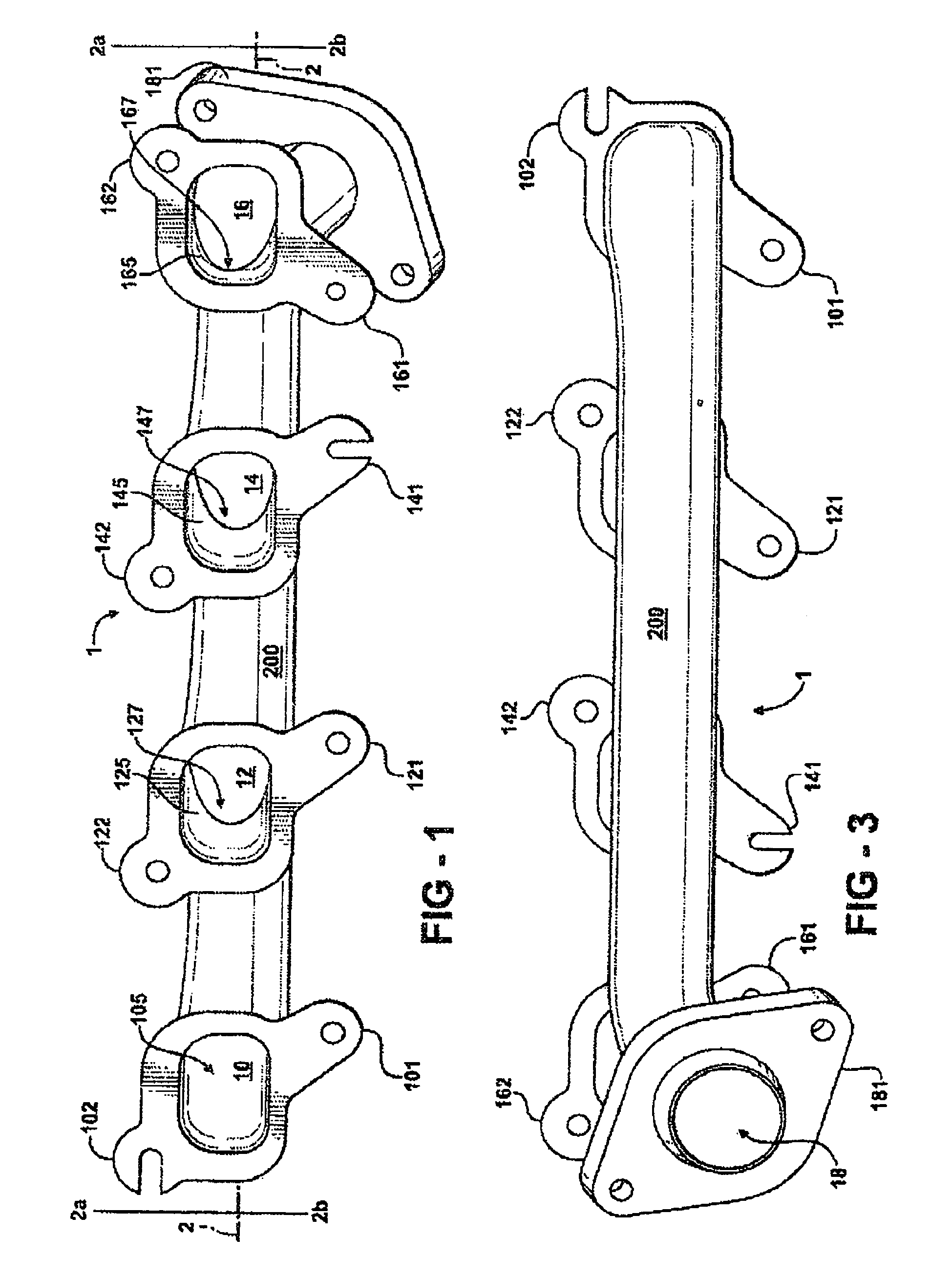 Deflector style exhaust manifold