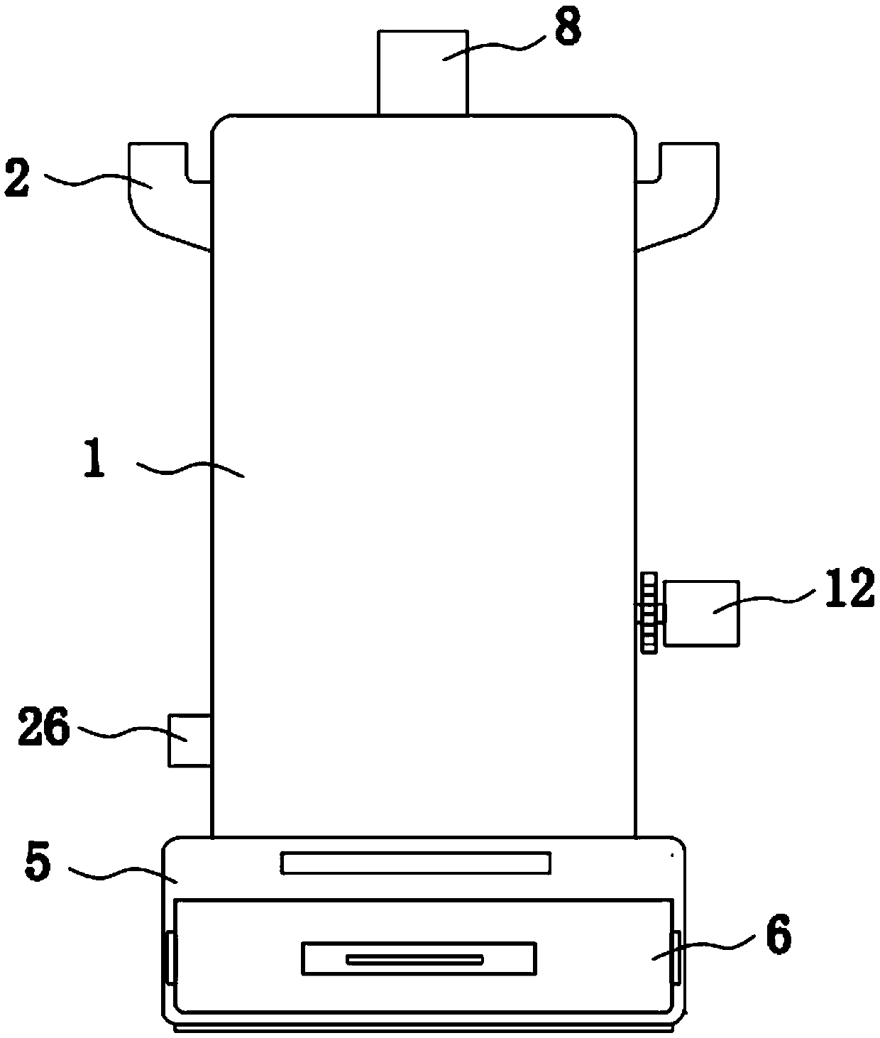 Smashing device capable of reducing flying dust and provided with good smashing effect