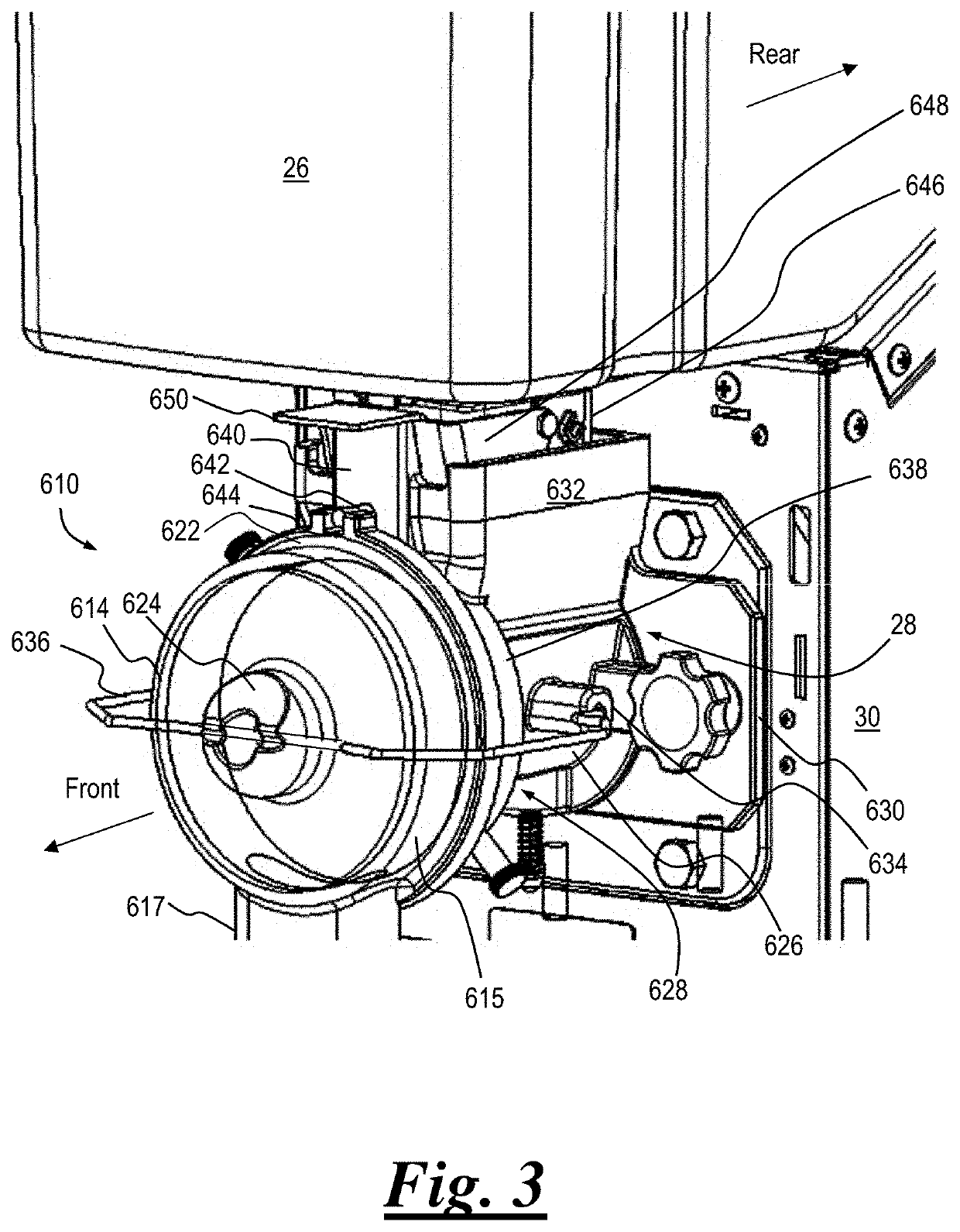 Viscous food product grinding and dispensing system