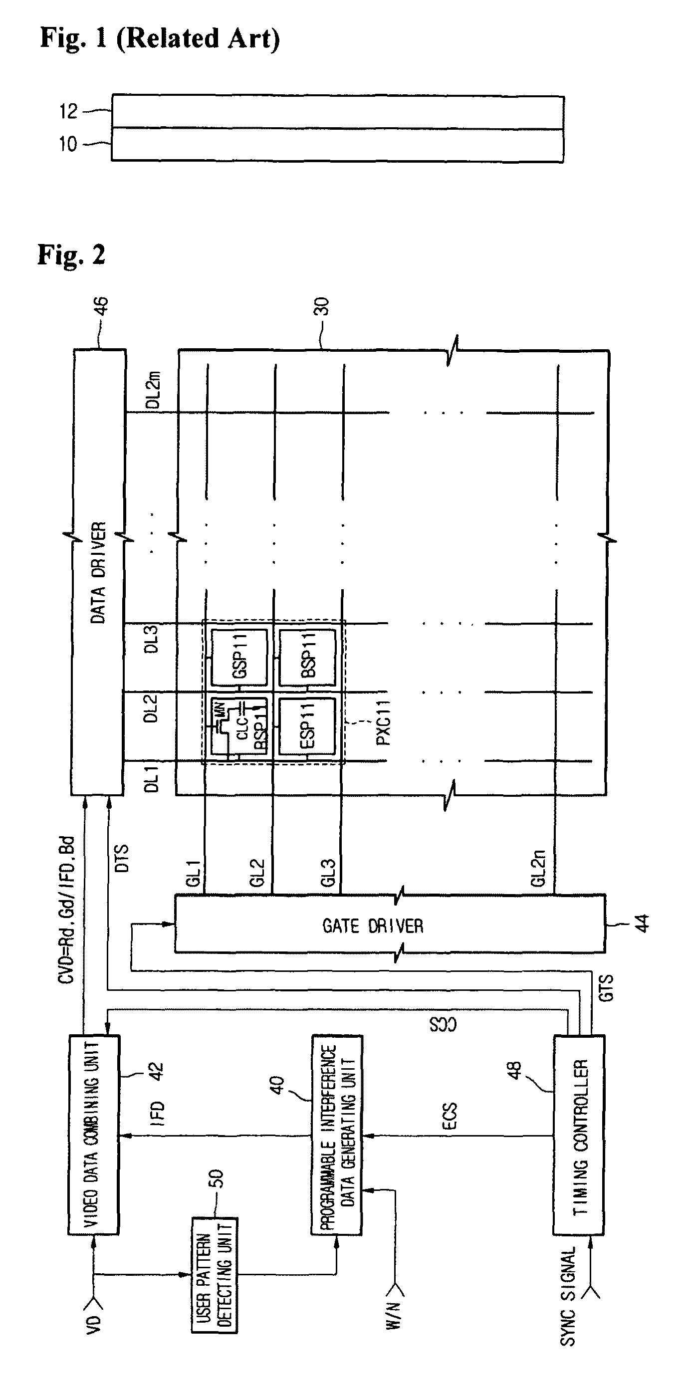 Programmable liquid crystal display device for controlling viewing angle and driving method thereof