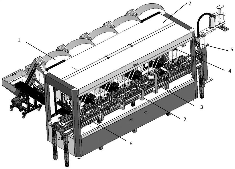 Equipment for automatically loading toothbrushes into grooves of packaging boxes