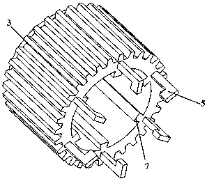 Barium sulfate raw material calciner gear ring connection structure