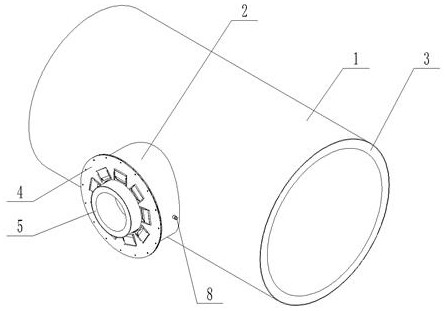 Hot air pipeline of biological particle burner and manufacturing method of hot air pipeline