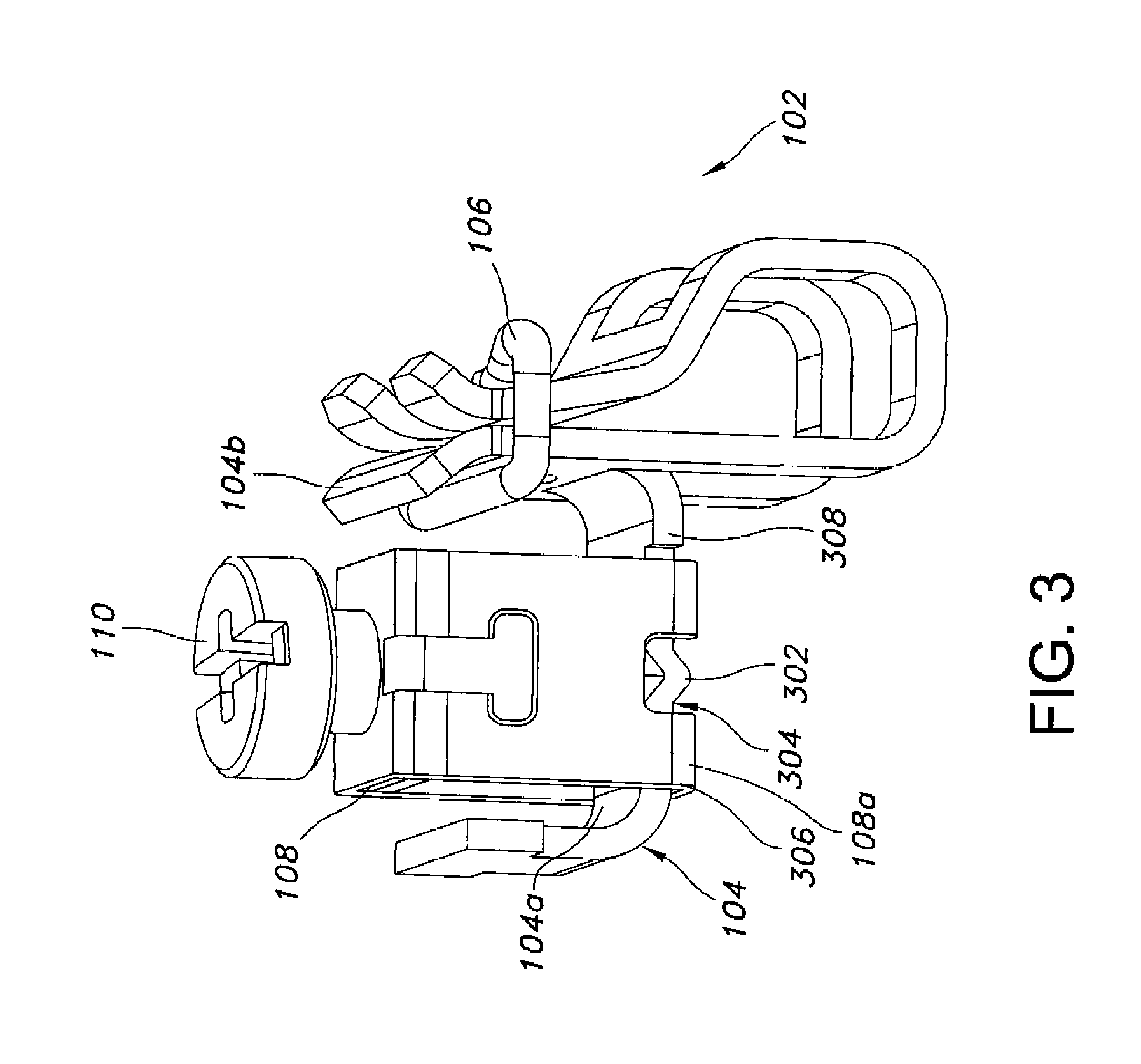 Touch safe fuse module with improved wiring lugs