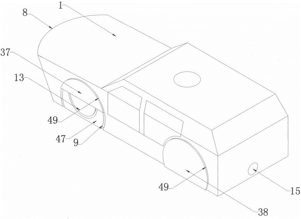 Ship-shaped amphibious car