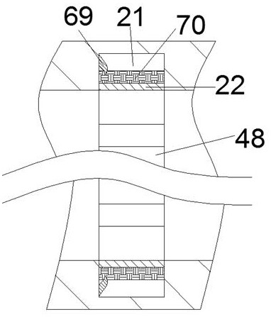 Anti-accumulation cleaning and discharging device of public health equipment