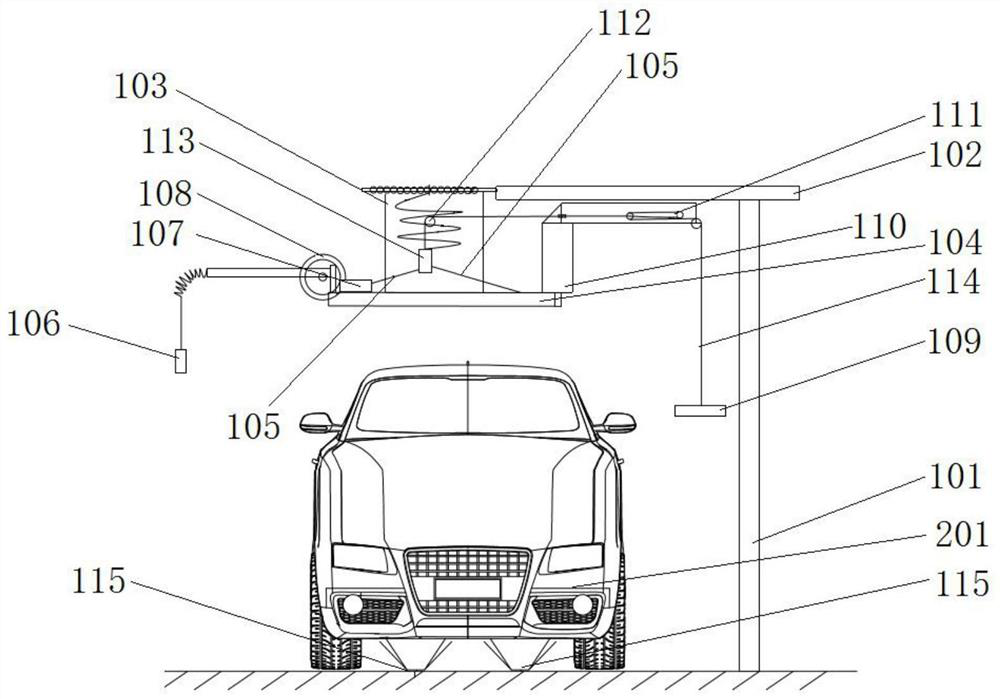 Novel rocker arm car washing system