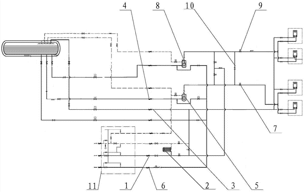 Liquefied natural gas filling station and double-pump skid thereof